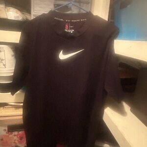 Nike Black dri fit T-Shirt with White Logo